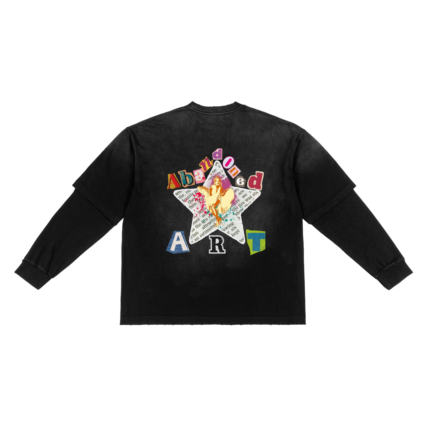 Abandoned Art Sunfade Hand-Frayed Two-Piece T-Shirt