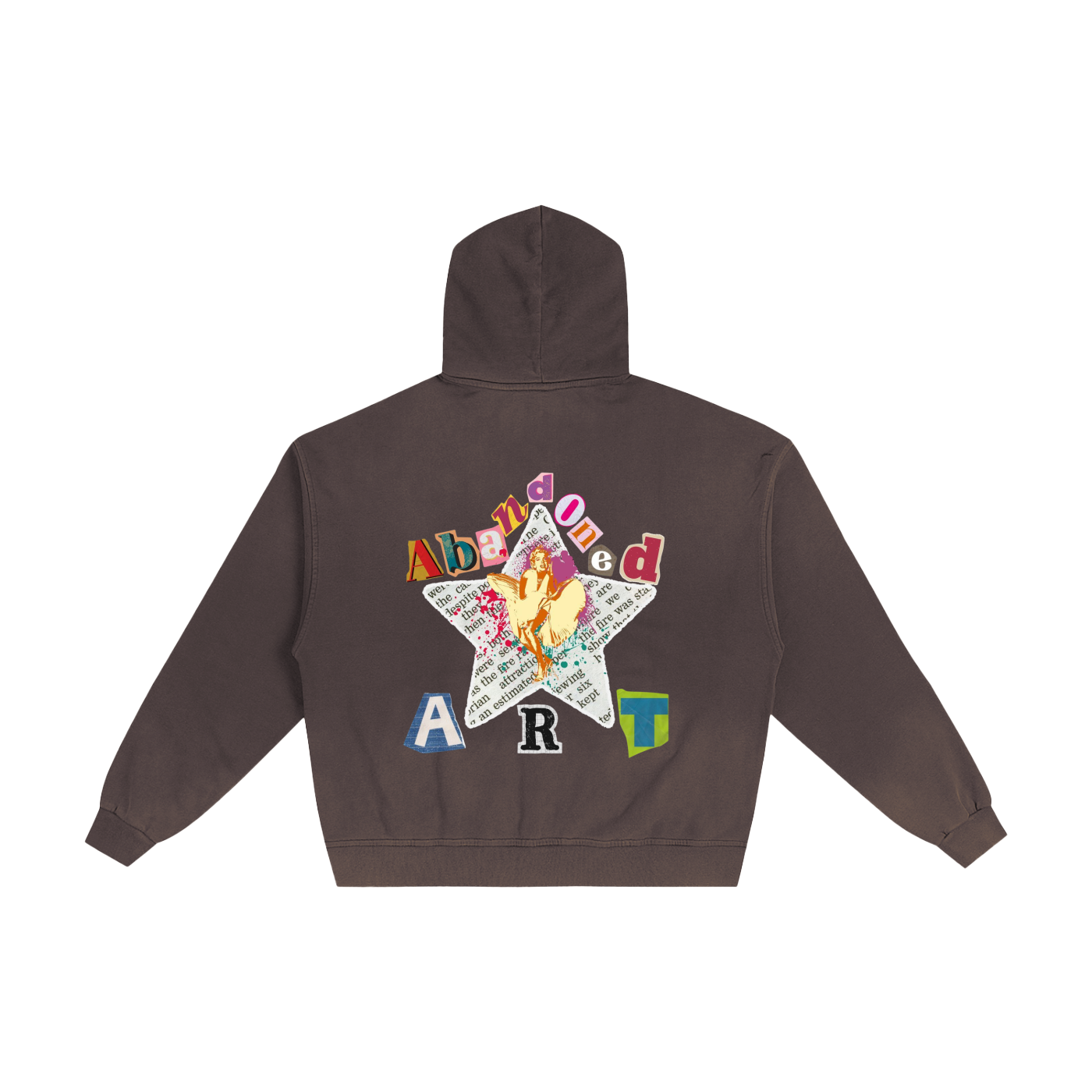 Abandoned Art Hand-Frayed Sunfade Zip Hoodie