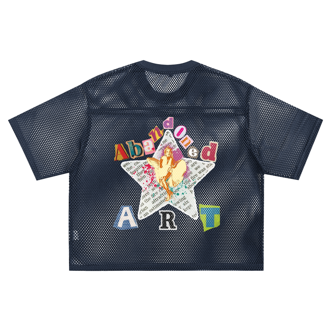 Abandoned Art See-through Boxy Net Jersey
