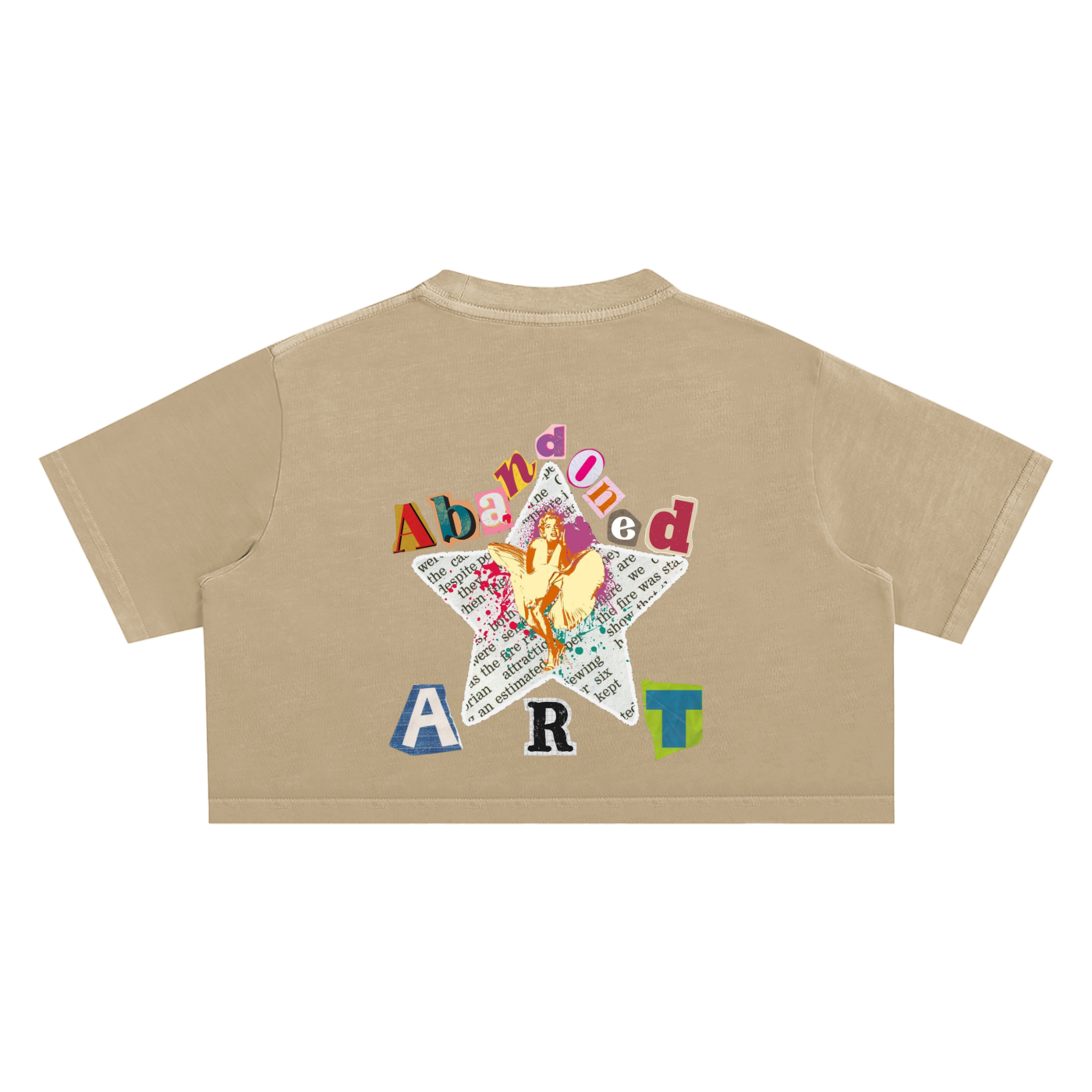 Abandoned Art Snow Washed Crop Top