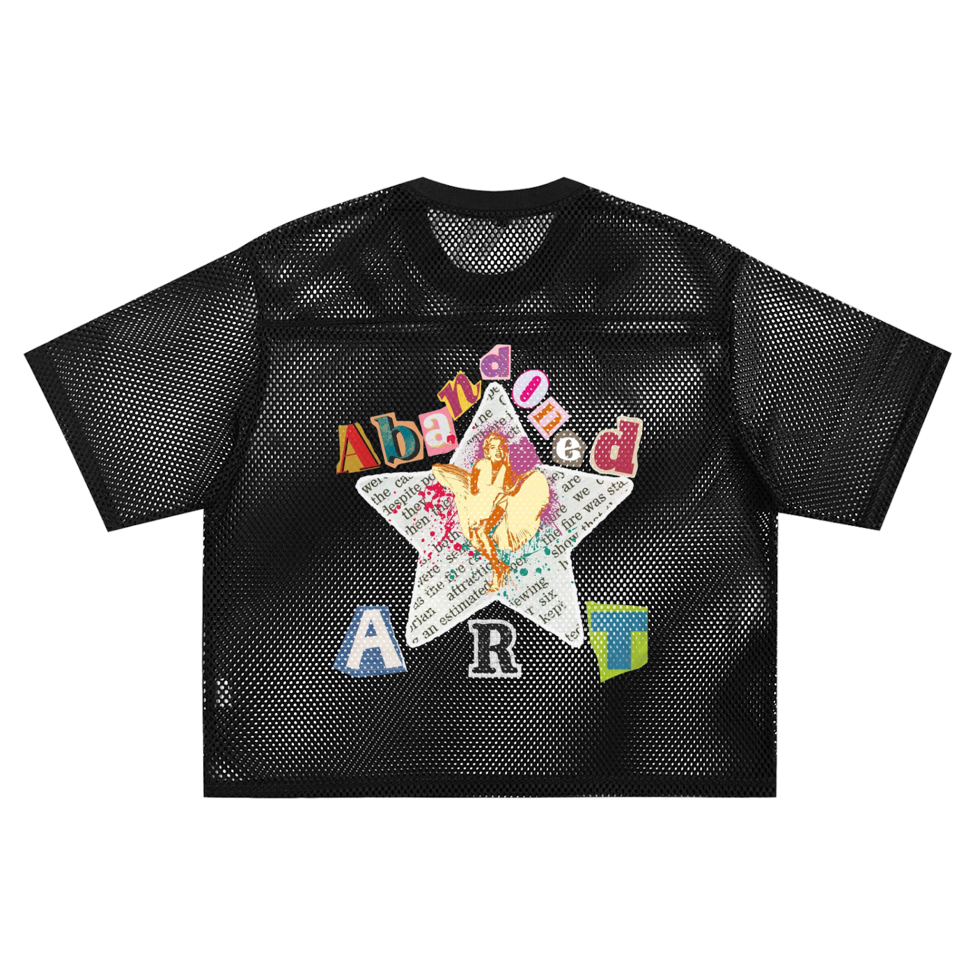Abandoned Art See-through Boxy Net Jersey