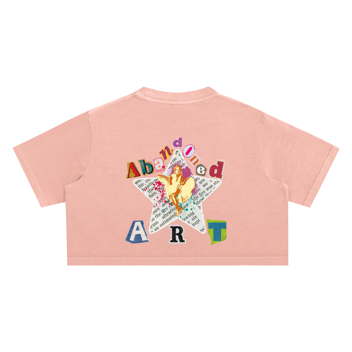 Abandoned Art Snow Washed Crop Top