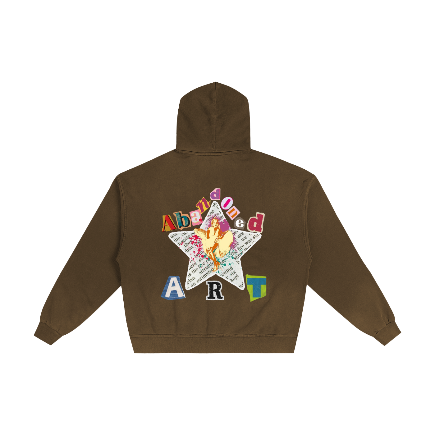 Abandoned Art Hand-Frayed Sunfade Zip Hoodie